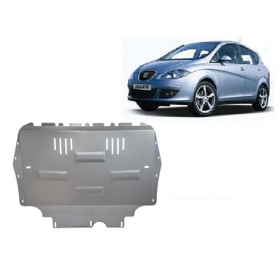 Cubre carter de Aluminio para Seat Toledo 3 Año: 2009 - 2012 Grosor: "3"mm 1.2 TSI, 1.4 TSI, 1.6 TDI