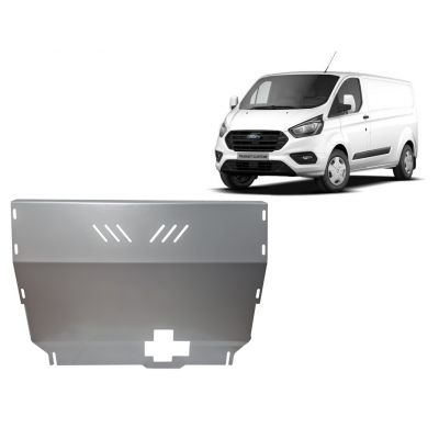 Cubre carter de Aluminio para el motor y caja de cambios del Ford Transit Custom - Tracción delantera Año: 2020 - 2023 Grosor: "