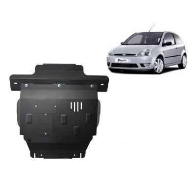 Cubre carter de Acero para Ford Fiesta Año: 2001 - 2008 Grosor: "2"mm Todas las motorizaciones