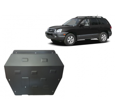 Cubre carter de Acero para Hyundai Santa Fe Año: 2001 - 2006 Grosor: "3"mm Todas las motorizaciones