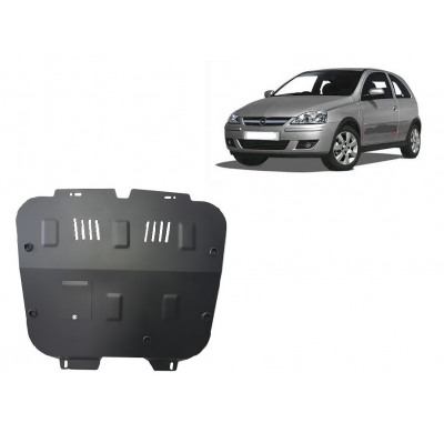 Cubre carter de Acero para Opel Corsa C Año: 2000 - 2006 Grosor: "2"mm Todas las motorizaciones