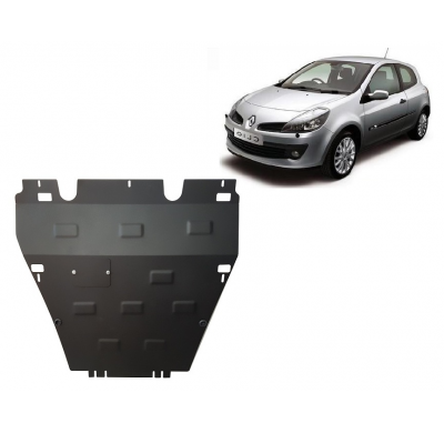 Cubre carter de Acero para el motor y caja de cambios del Renault Clio 3 Año: 2005 - 2012 Grosor: "2"mm Todas las motorizaciones