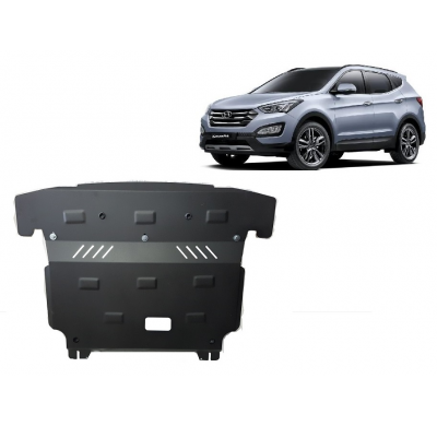 Cubre carter de Acero para Hyundai Santa Fe Año: 2012 - 2018 Grosor: "2"mm Todas las motorizaciones