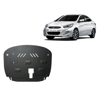 Cubre carter de Acero para Hyundai Solaris Año: 2010 - 2018 Grosor: "2"mm Todas las motorizaciones