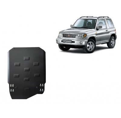 Protector de Acero para caja de cambios del Mitsubishi Pajero Pinin Año: 1997 - 2007 Grosor: "3"mm Todas las motorizaciones