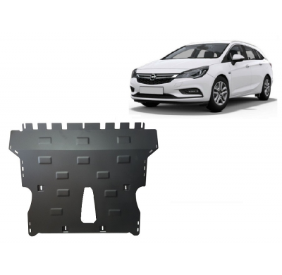 Cubre carter de Acero para Opel Astra K Año: 2015 - 2022 Grosor: "2"mm Todas las motorizaciones