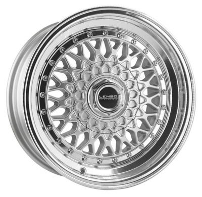 Llanta LENSO WHEELS BSX 8,0X15" BLANK ET25 CB73,1 PLATA ARO PULIDO