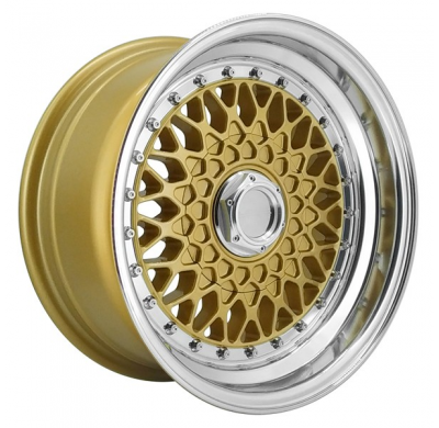 Llanta LENSO WHEELS BSX 8,0X15" BLANK ET25 CB73,1 ORO ARO PULIDO