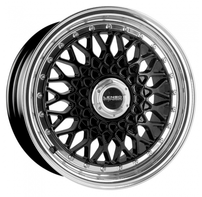 Llanta LENSO WHEELS BSX 7,0X15" BLANK ET20 CB73,1 NEGRO ARO PULIDO
