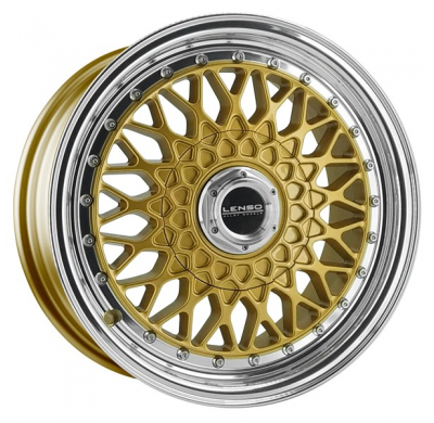Llanta LENSO WHEELS BSX 7,0X15" BLANK ET20 CB73,1 ORO ARO PULIDO
