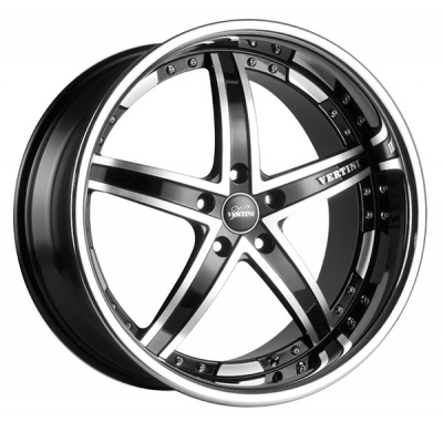 Llanta VERTINI WHEELS FAIRLADY 10,0X20" 5X112 ET42 CB73,1 NEGRO MEC. ARO INOX