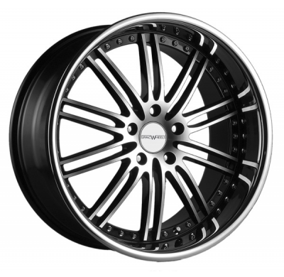 Llanta SPACWHEELS HENNESSEY 8,5X19   5X100 ET 35 NEGRO MECANIZADO ARO BRILLANTE