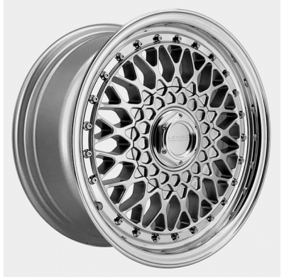 Llanta LENSO WHEELS BSX 7,0X15" 4X100/108 ET20 CB73,1 PLATA ARO PULIDO