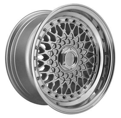 Llanta LENSO WHEELS BSX 8,0X15" 4X100/108 ET25 CB73,1 PLATA ARO PULIDO