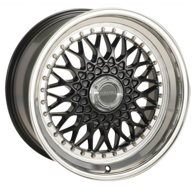 Llanta LENSO WHEELS BSX 7,5X17" 4X108 ET35 CB73,1 NEGRO ARO PULIDO