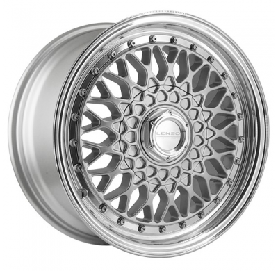 Llanta LENSO WHEELS BSX 7,0X15" 4X100 ET20 CB73,1 PLATA ARO PULIDO