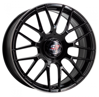 Llanta SPACWHEELS F083 8,0X18" BLANK ET30 CB73,1 BLACK GLOSS / LIP ALUM