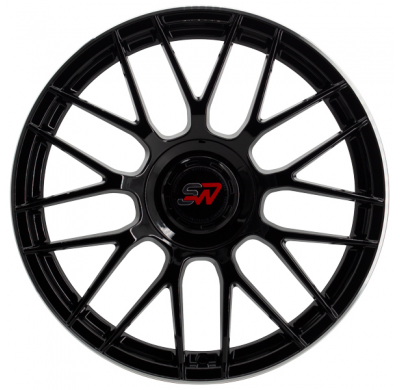 Llanta SPACWHEELS F083 8,0X18" BLANK ET30 CB73,1 BLACK GLOSS / LIP ALUM