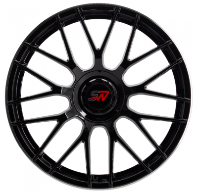 Llanta SPACWHEELS F083 8,5X19" 5X112 ET40 CB73,1 BLACK GLOSS / LIP ALUM