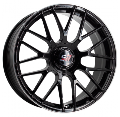 Llanta SPACWHEELS F083 8,5X19" BLANK ET30 CB73,1 BLACK GLOSS / LIP ALUM