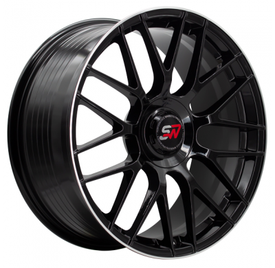 Llanta SPACWHEELS F083 8,5X19" BLANK ET30 CB73,1 BLACK GLOSS / LIP ALUM