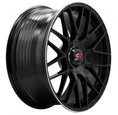 Llanta SPACWHEELS F083 8,5X19" BLANK ET30 CB73,1 BLACK GLOSS / LIP ALUM