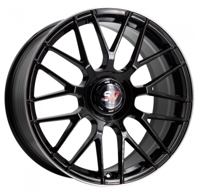 Llanta SPACWHEELS F083 9,5X19" BLANK ET40 CB73,1 BLACK GLOSS / LIP ALUM