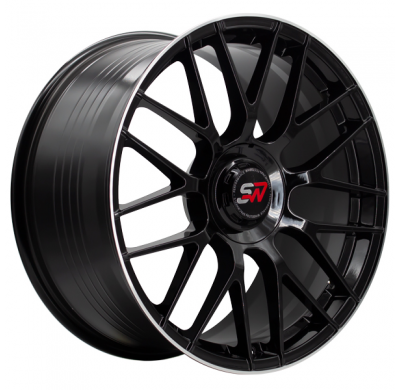 Llanta SPACWHEELS F083 9,5X19" BLANK ET40 CB73,1 BLACK GLOSS / LIP ALUM