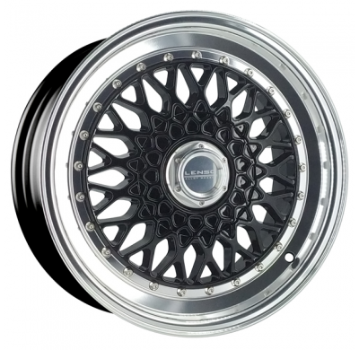 Llanta LENSO WHEELS BSX 7,5X16" 4X108 ET25 CB73,1 NEGRO ARO PULIDO