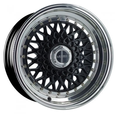 Llanta LENSO WHEELS BSX 8,0X15" 5X100 ET25 CB73,1 NEGRO ARO PULIDO