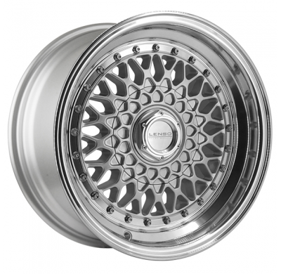 Llanta LENSO WHEELS BSX 8,0X15" 4X100 ET25 CB73,1 PLATA ARO PULIDO