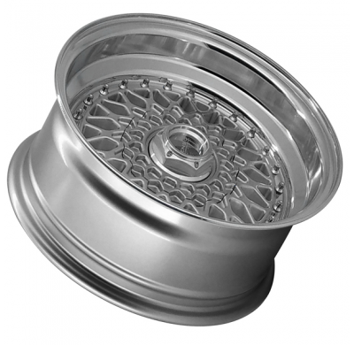 Llanta LENSO WHEELS BSX 8,0X15" 4X100 ET25 CB73,1 PLATA ARO PULIDO