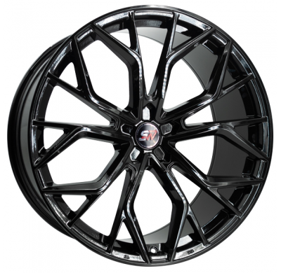 Llanta SPACWHEELS PW33 10,5X22" BLANK ET20 CB73,1 BLACK GLOSS