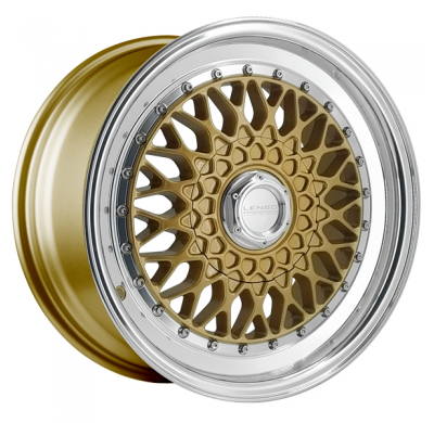 Llanta LENSO WHEELS BSX 7,5X16" 4X100 ET25 CB73,1 ORO ARO PULIDO