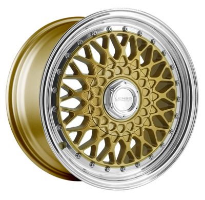 Llanta LENSO WHEELS BSX 7,0X15" 4X100 ET38 CB73,1 ORO ARO PULIDO