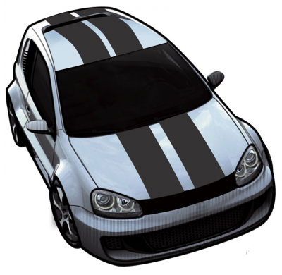 Viperstripes Negro - Set De 2 Piezas - Largo 500cm / Ancho 10cm