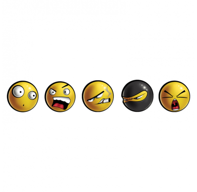 Set De Pegatinas Smilies - 5x ø4cm