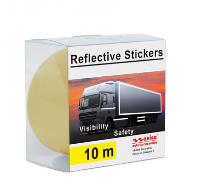 Adhesivo Tir Folio Reflectante 5cm X 10mtr Amarillo
