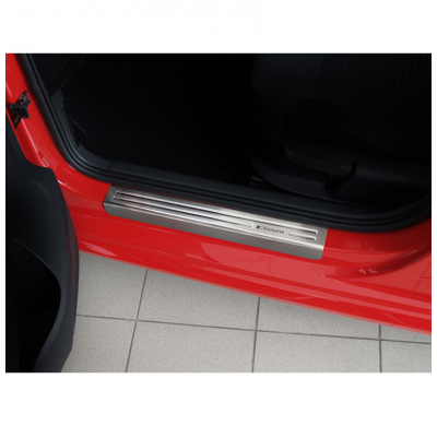 Protectores de umbral de puerta inox Volkswagen Polo 6R 2009-2014 & 6C 2014-2017 5-puertas - 'Exclusivo' - 4 piezas