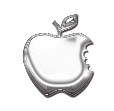 Autotattoo Sticker Alu Apple - 5x5,5cm