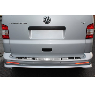 Protector De Paragolpes Acero Inox Volkswagen Transporter T5 2003-2015 (All) & T6 2015 - (With Rear Doors) 'Ribs'
