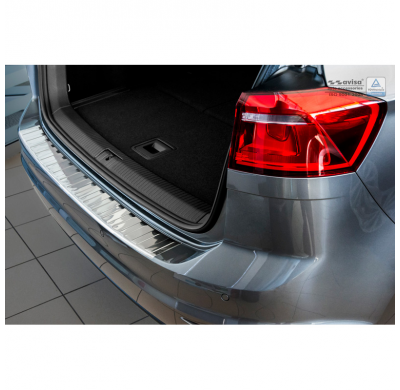 Protector paragolpes trasero acero inox Volkswagen Golf VII Sportsvan 2014- 'Ribs'