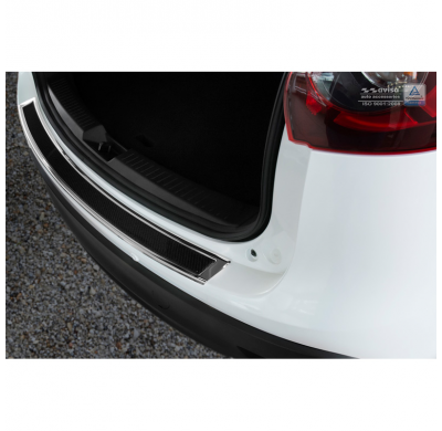 Protector Paragolpes Trasero Acero Inox 'Deluxe' Mazda Cx5 2012- Chrome/Black Carbon