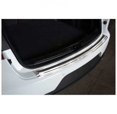 Protector Paragolpes Trasero Acero Inox 'Deluxe' Porsche Macan 2014- Chrom/Negro Carbon