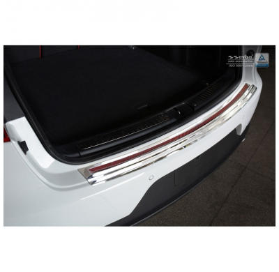 Protector Paragolpes Trasero Acero Inox 'Deluxe' Porsche Macan 2014- Chrom/Red-Negro Carbon