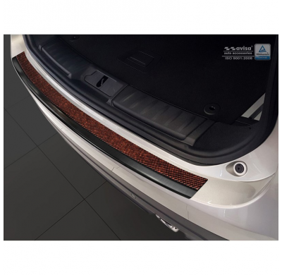 Protector Paragolpes Trasero Acero Inox 'Deluxe' Jaguar F-Pace 2016- Negro/Red-Negro Carbon