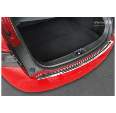 Protector Paragolpes Acero Inox 'Deluxe' Maztesla Model S 2012- Chrom/Negro Carbon