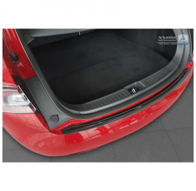Protector Paragolpes Acero Inox 'Deluxe' Maztesla Model S 2012- Negro/Negro Carbon