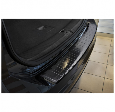 Protector Paragolpes Trasero Negro Acero Inox Volkswagen Touran Ii 2015- 'Ribs'