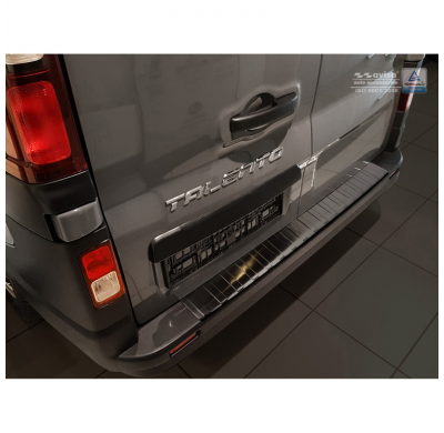 Protector Paragolpes Trasero Negro Acero Inox Opel Vivaro & Renault Trafic 2014- / Fiat Talento 2016- 'Ribs'